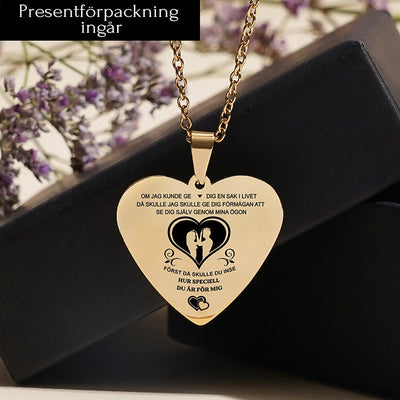 Mitt hjärta i dina händer - Graverat hjärthänge för en älskad