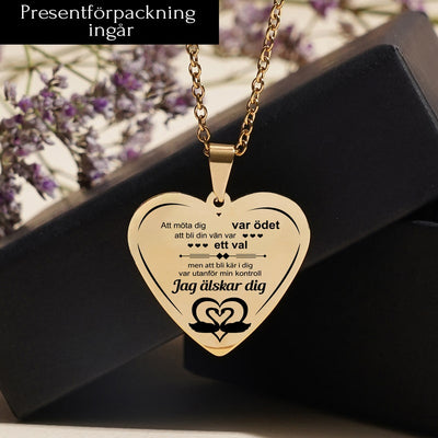 Du bist ein Teil meiner Seele - Graverat hjärthänge för en älskad