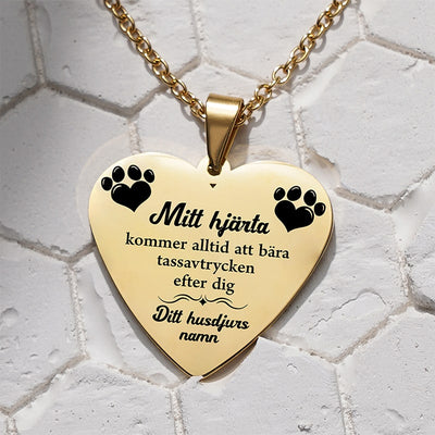 Kundanpassat minneshalsband hjärta - Tillsammans för alltid