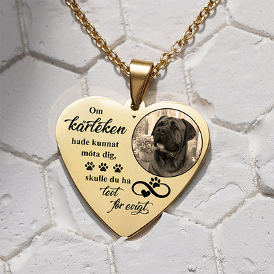 Kundanpassat minneshalsband hjärta - Minne av en vän