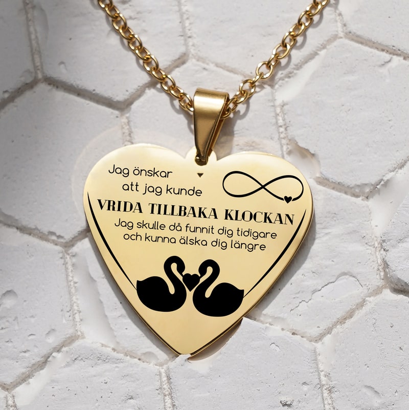 Du ger mig vingar - Graverat hjärthänge för en älskad