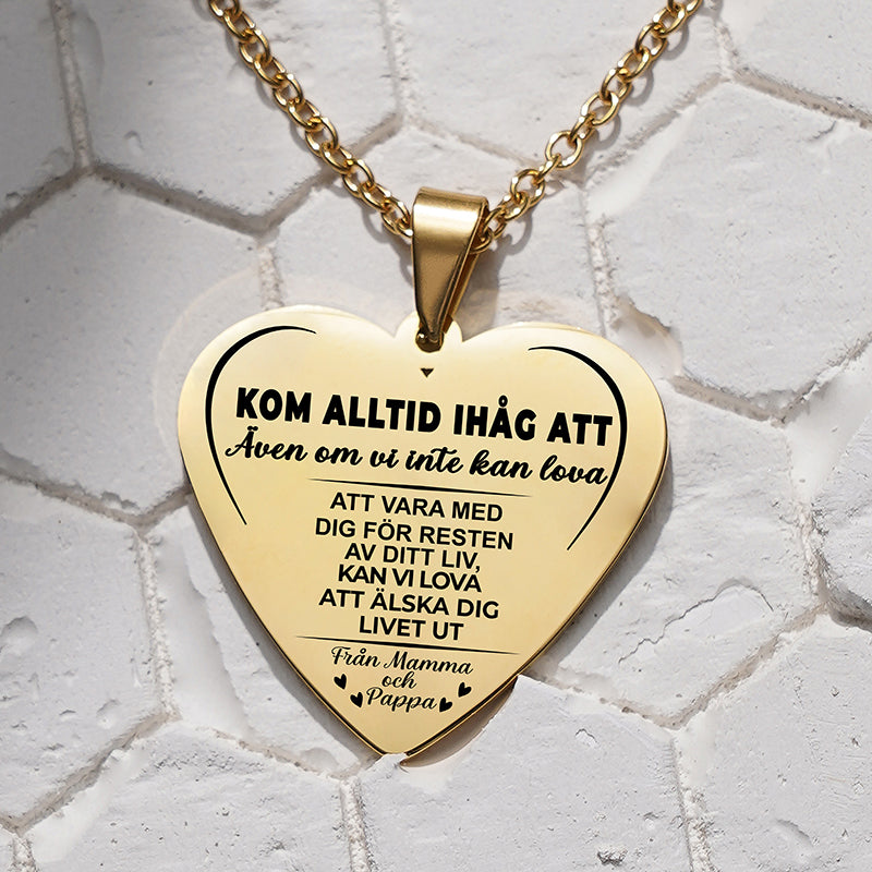 Hängsmycke med gravyr till barn - Min mening med livet