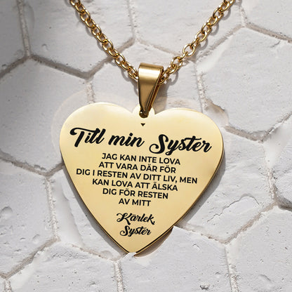 Hjärthänge graverat till syster - Du är min lycka