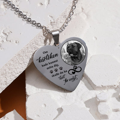 Kundanpassat minneshalsband hjärta - Minne av en vän