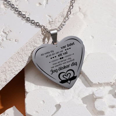 Du bist ein Teil meiner Seele - Graverat hjärthänge för en älskad