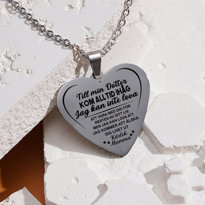 Hjärthänge graverat från mamma till dotter - För min fina dotter