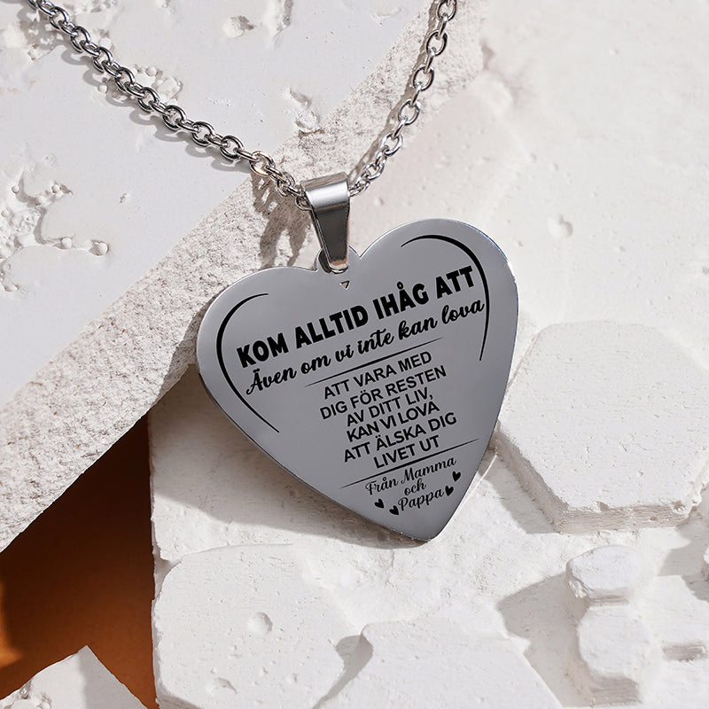 Hängsmycke med gravyr till barn - Min mening med livet