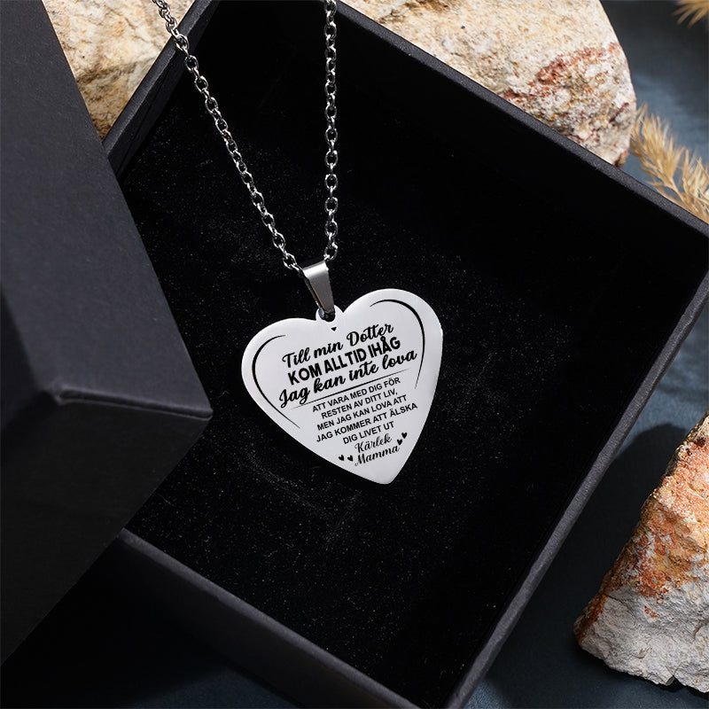 Hjärthänge graverat från mamma till dotter - För min fina dotter