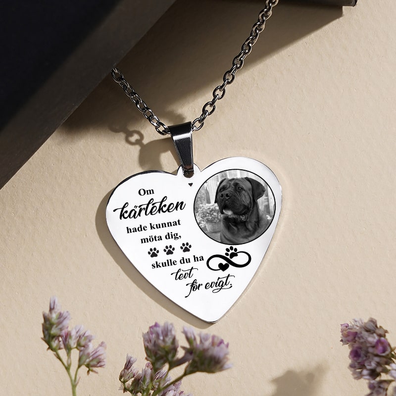 Kundanpassat minneshalsband hjärta - Minne av en vän