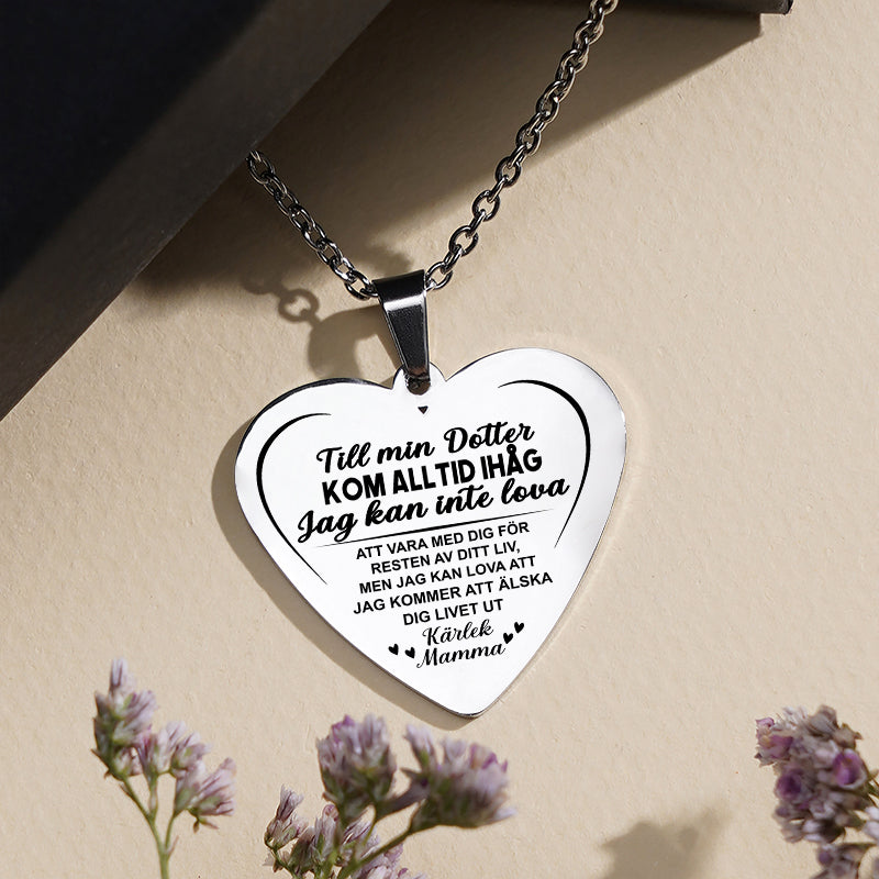 Hjärthänge graverat från mamma till dotter - För min fina dotter