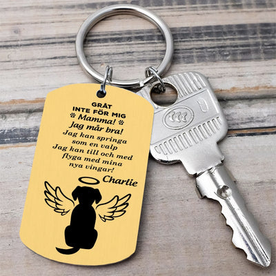 Nyckelring Med namn till minne av din hund