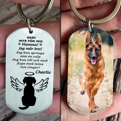 Nyckelring Med namn till minne av din hund