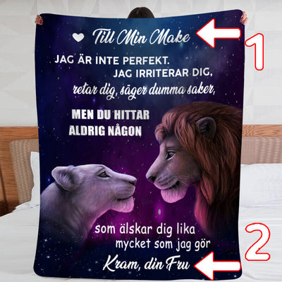 Filt från kvinna till man - "Kraften i evig kärlek"