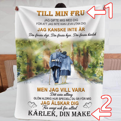 Filt från en man till en kvinna - "Hängivenhet till evig kärlek"