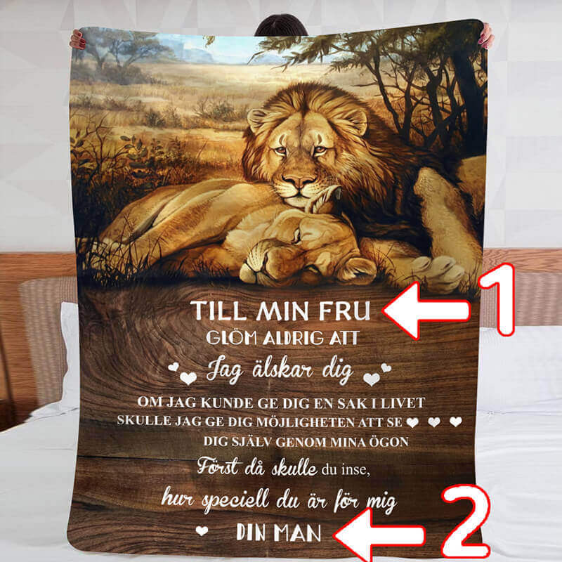 Filt från en man till en kvinna - "Jag älskar dig för alltid"