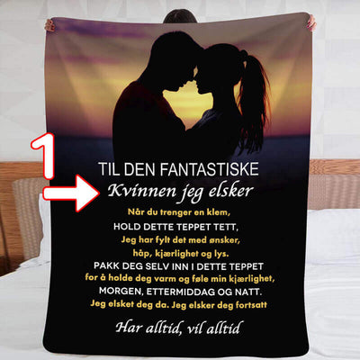 Filt från en man till en kvinna - "Med ett ögonblick och för livet"