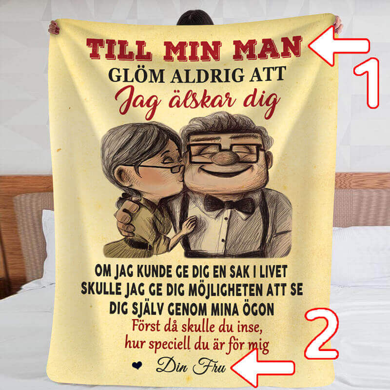 Filt från kvinna till man - "Äkta kärlek"