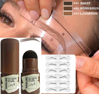 Perfekt ögonbryn stencil & stämpel kit