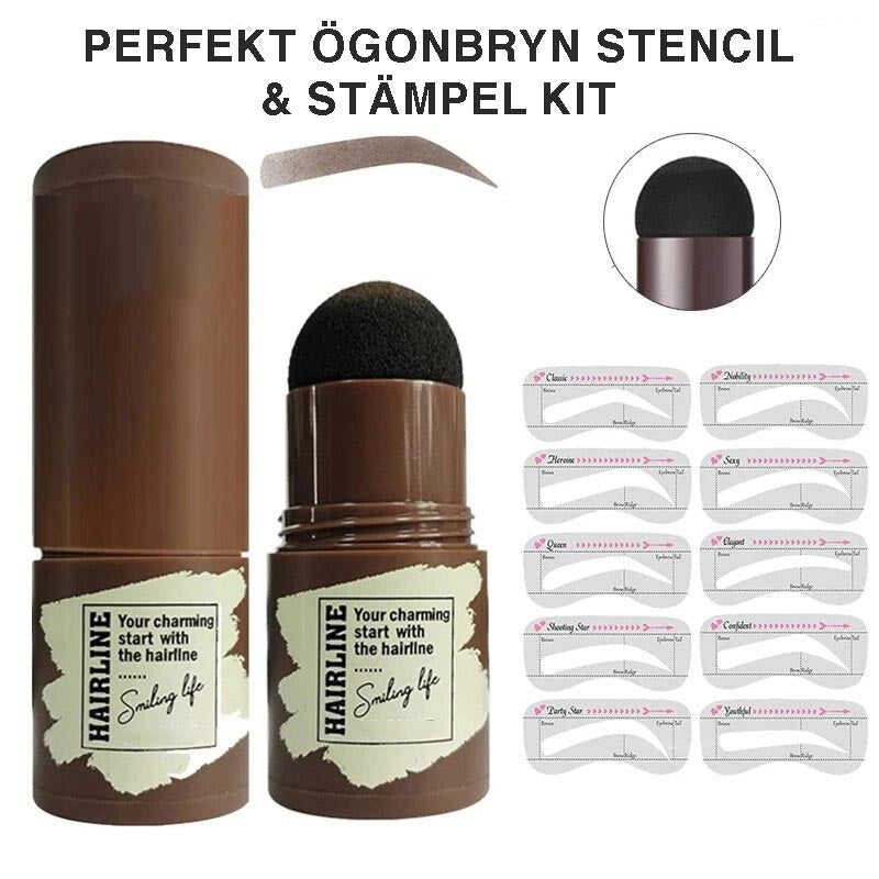 Perfekt ögonbryn stencil & stämpel kit