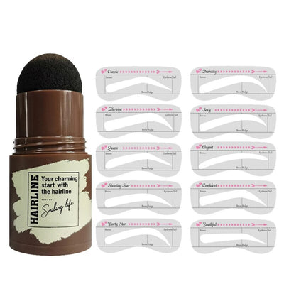 Perfekt ögonbryn stencil & stämpel kit