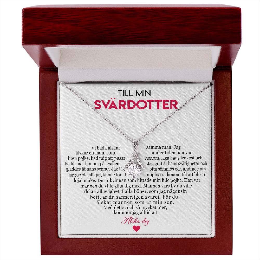 Halsbandshänge från svärmor till svärdotter -  Du är den bästa svärdottern