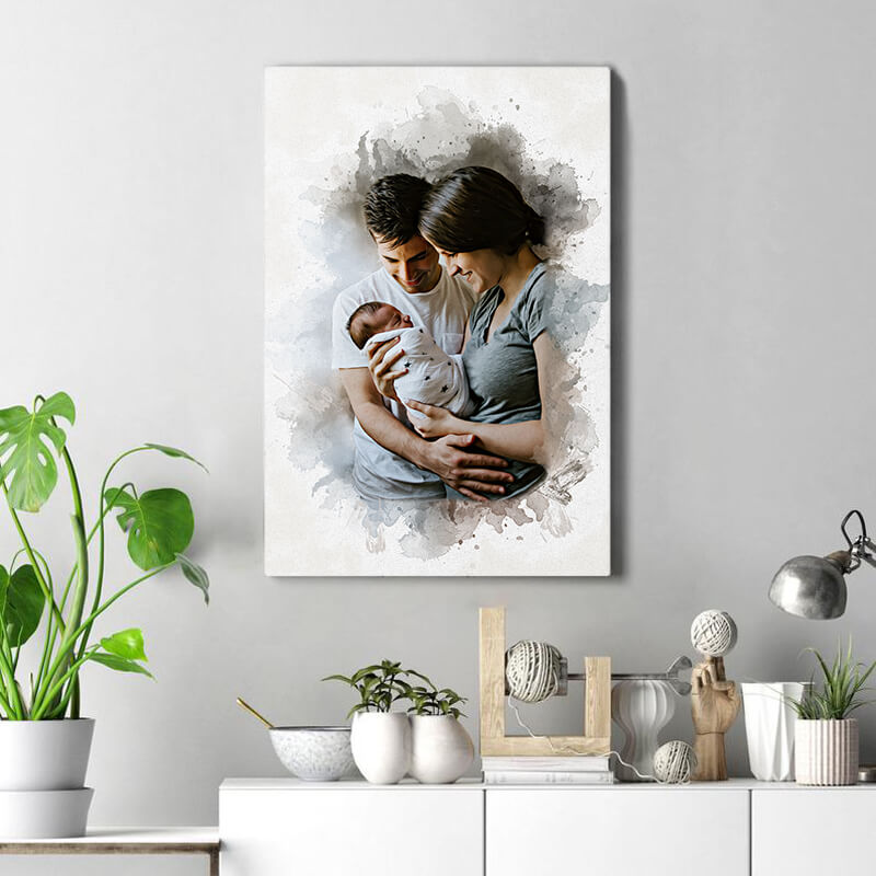 Anpassad akvarellcanvas