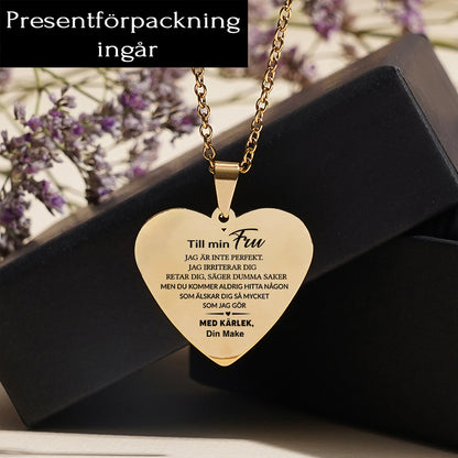 Hjärthänge graverat från man till fru - Bästa kvinnan
