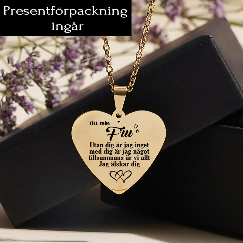 Hjärthänge graverat från man till fru - Du är min ömhet