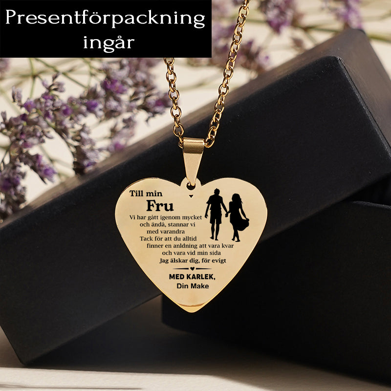 Hjärthänge graverat från man till fru - Min styrka finns i dig
