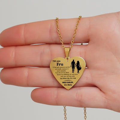 Hjärthänge graverat från man till fru - Min styrka finns i dig
