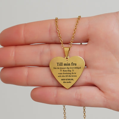 Hjärthänge graverat från man till fru - Du är i mitt hjärta