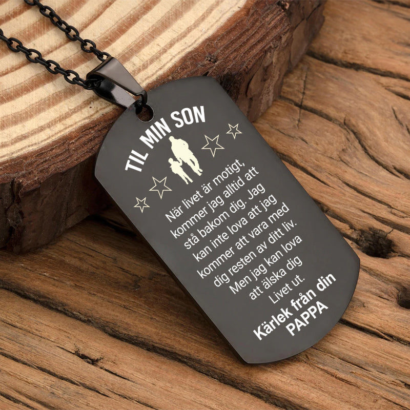Hänge från far till son - "Jag är stolt över dig"