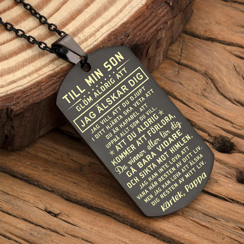 Hänge från far till son - "Bästa vänner för alltid"