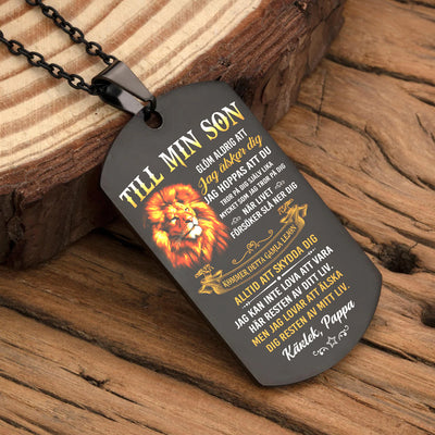 Hänge med gravyr från far till son - För min fina son