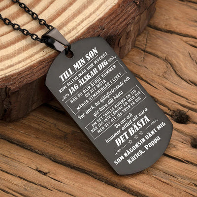 Hänge från far till son - "Vi väntar alltid på dig hemma"