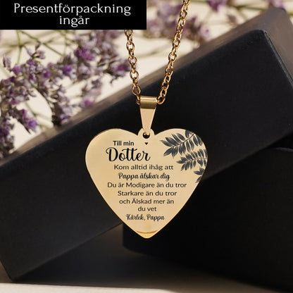 Hjärthänge graverat från far till dotter - Min lilla flicka