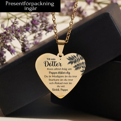 Hjärthänge graverat från far till dotter - Min lilla flicka
