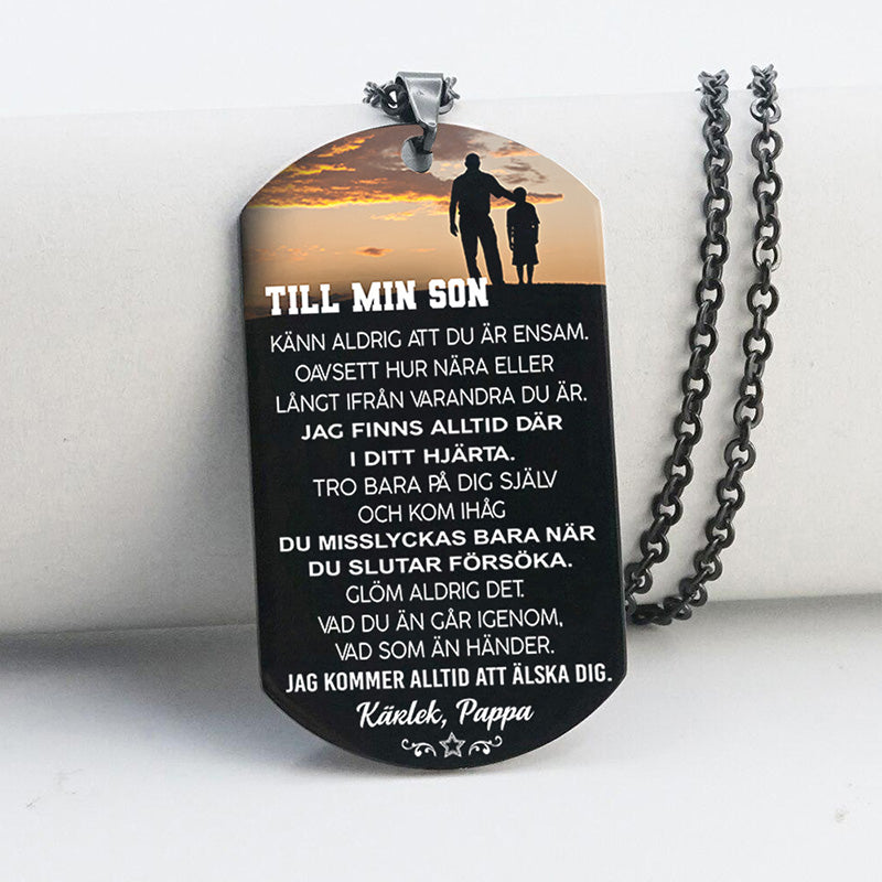 Hänge från far till son - "Glad stund med pappa"