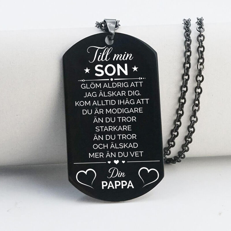 Hänge från far till son - "Jag tror på dig"