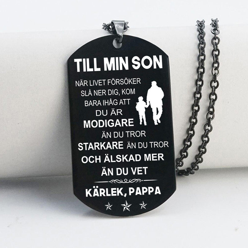 Hänge från far till son - "Du finns alltid i min själ"