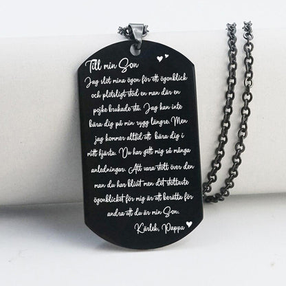 Hänge från far till son - "Ord från hjärtat"