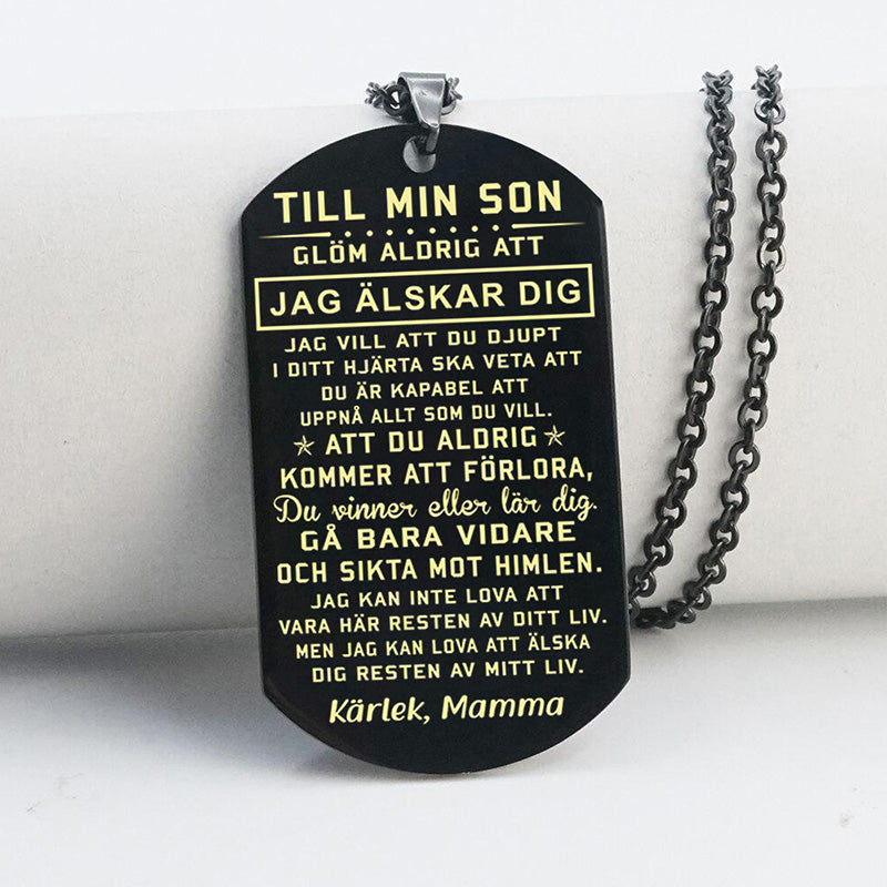 Hänge från mor till son - "Bästa vänner för alltid"