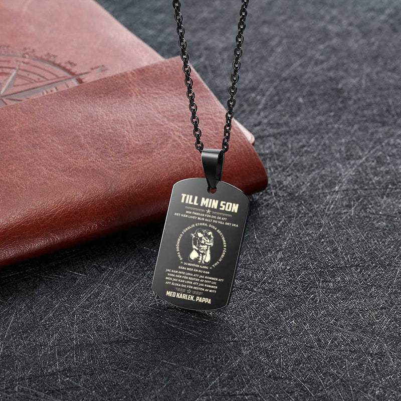 Hänge från far till son - "För min bästa son"