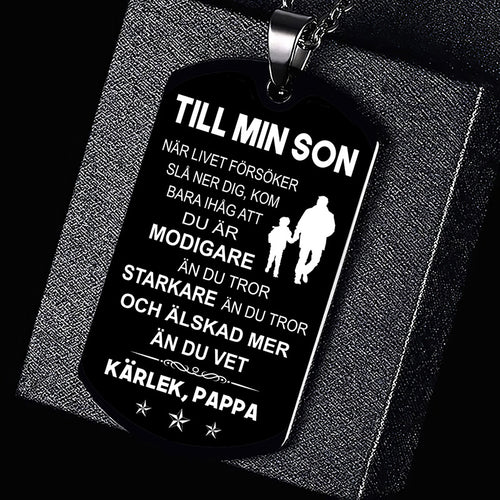 Hänge från far till son - "Du finns alltid i min själ"