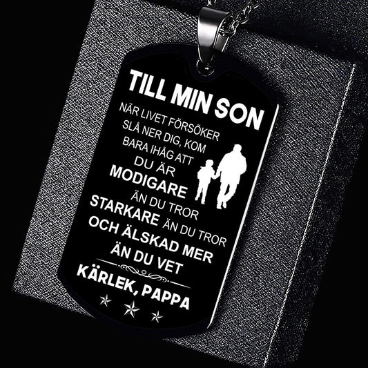 Hänge från far till son - "Du finns alltid i min själ"