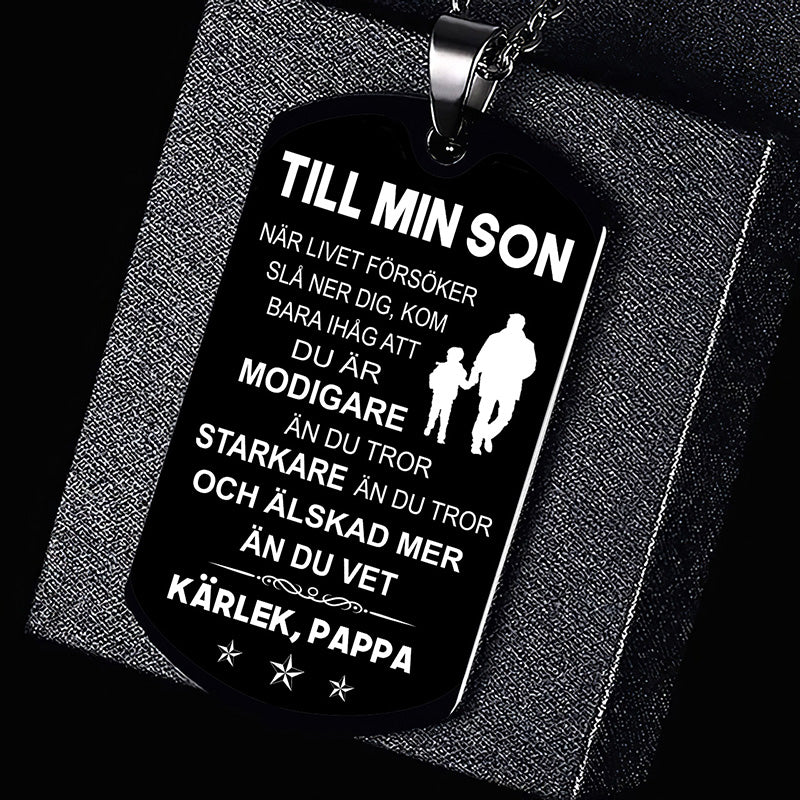 Hänge från far till son - "Du finns alltid i min själ"