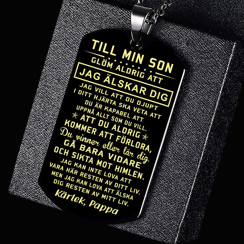 Hänge från far till son - "Bästa vänner för alltid"