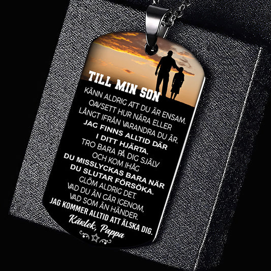 Hänge från far till son - "Glad stund med pappa"