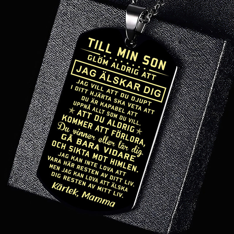 Hänge från mor till son - "Bästa vänner för alltid"