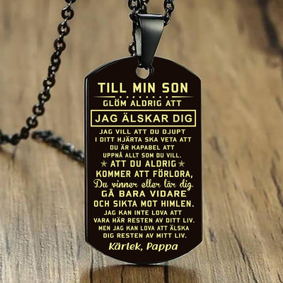 Hänge från far till son - "Bästa vänner för alltid"